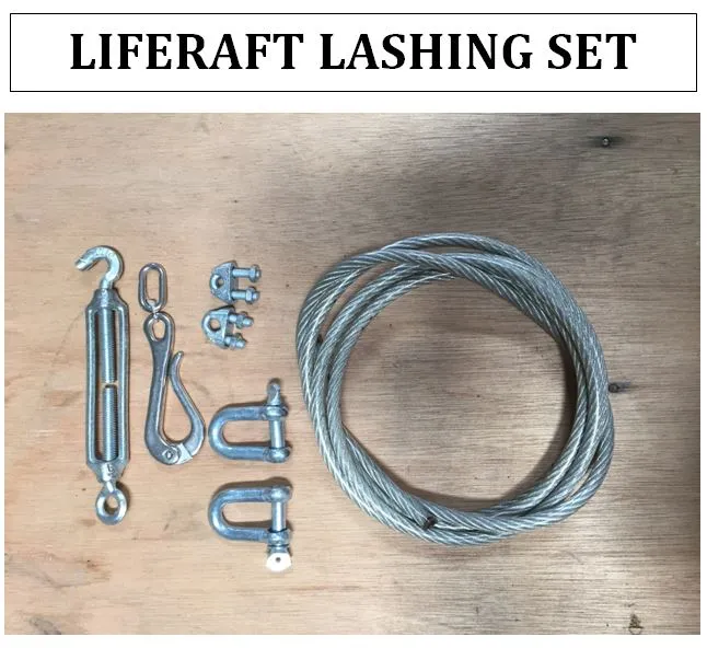 Liferaft lashing set
